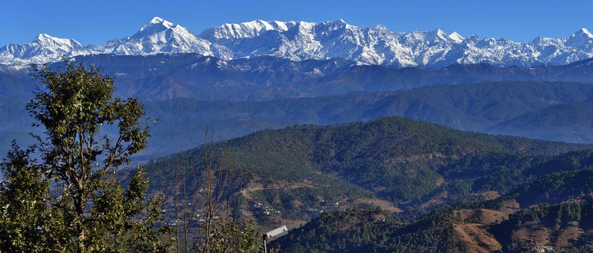 View of Himalayas from Kausani