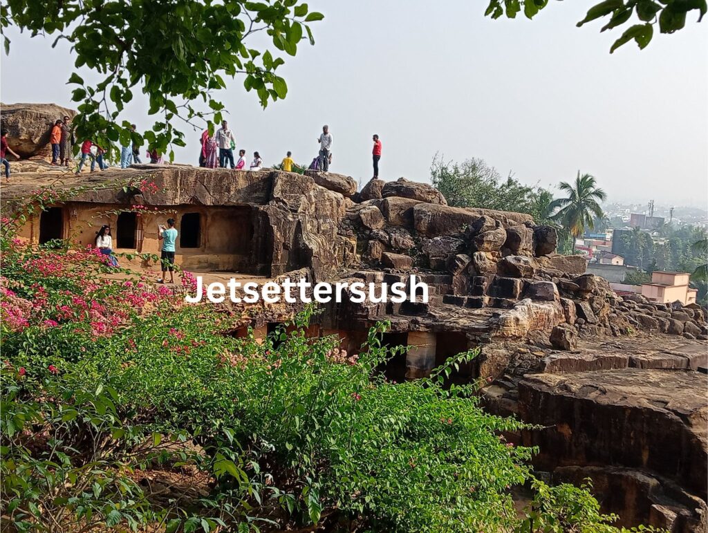 Intricate rock cuts at Udayagiri and Khandagiri Caves