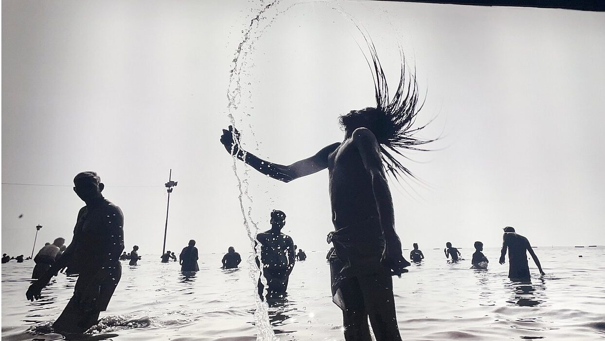 Naga Sadhus bathing at Triveni Sangam Prayagraj