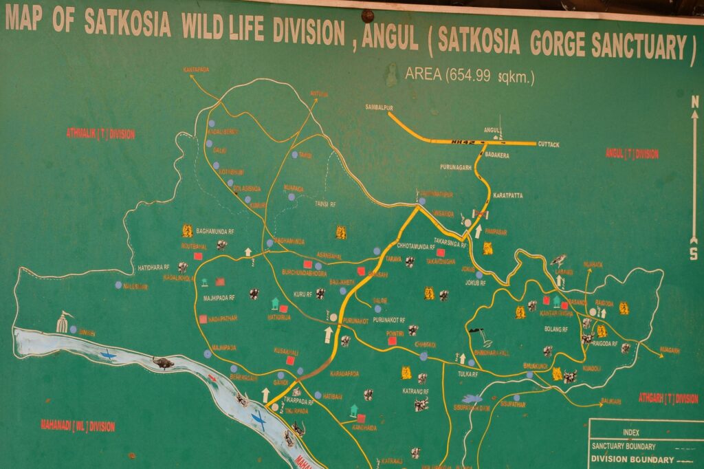 Signboard at Satkosia Tiger Reserve