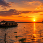 Tranquil Sunset on Vembanad Lake - one of the hidden gems in Kumarakom