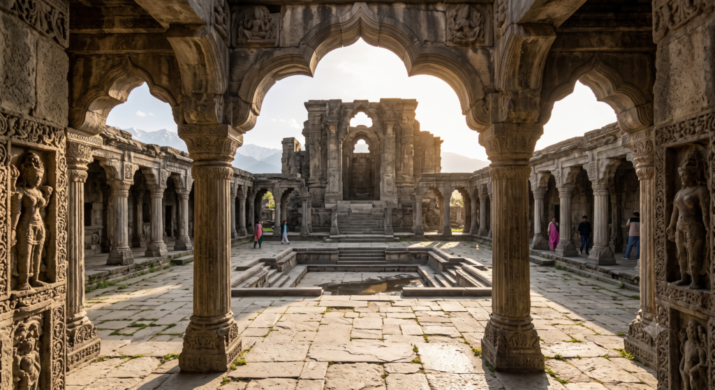 Inside the Martand Sun Temple